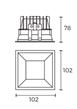 Boj empotrable de techo 102 mm.Dimerizable Blanco tex.