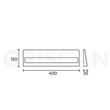 Unis aplique de pared 400mm