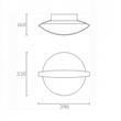 Saturn aplique de pared blanco Grok