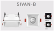 Sivan B Empotrable de Techo 85x60 mm.Blanco