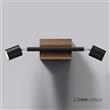 L Doble aplique de pared 40 cm