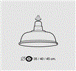 Industrial Campana de 30 cm.aluminio