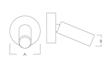 Lit Aplique de pared Ø105x65 mm