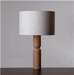 Queen lámpara de mesa madera pantalla lino
