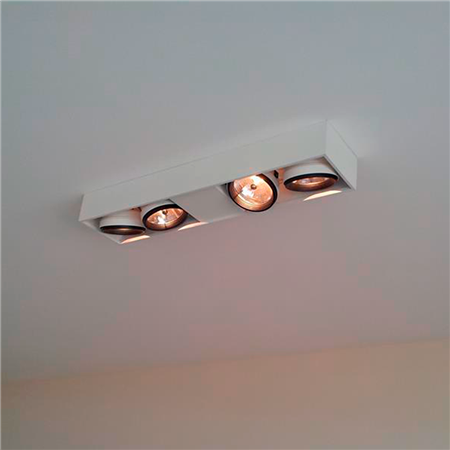 Compact plafón de techo lineal 4 luces AR111
