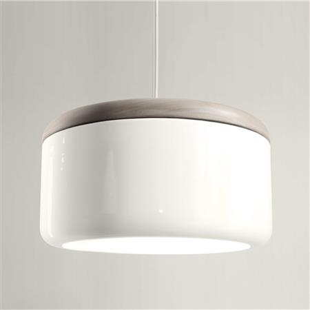 Bancha lámpara colgante Ø35 cm.madera/cerámica