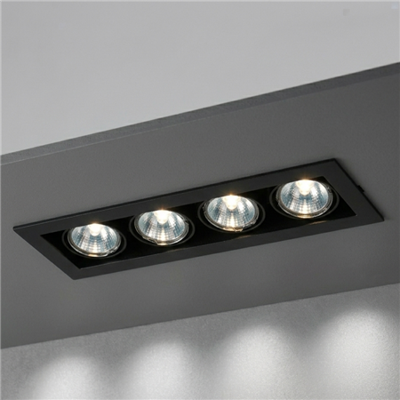 Multispot empotrable de techo 4 luces