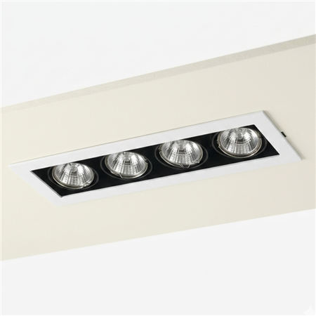 Multispot empotrable de techo 4 luces