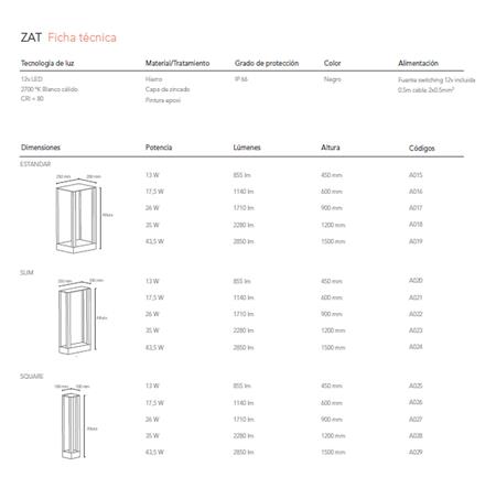 ZAT aplique de exterior 450 mm.