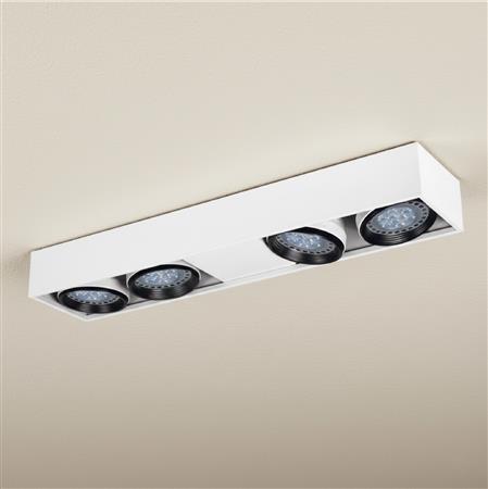 Compact plafón de techo lineal 4 luces AR111